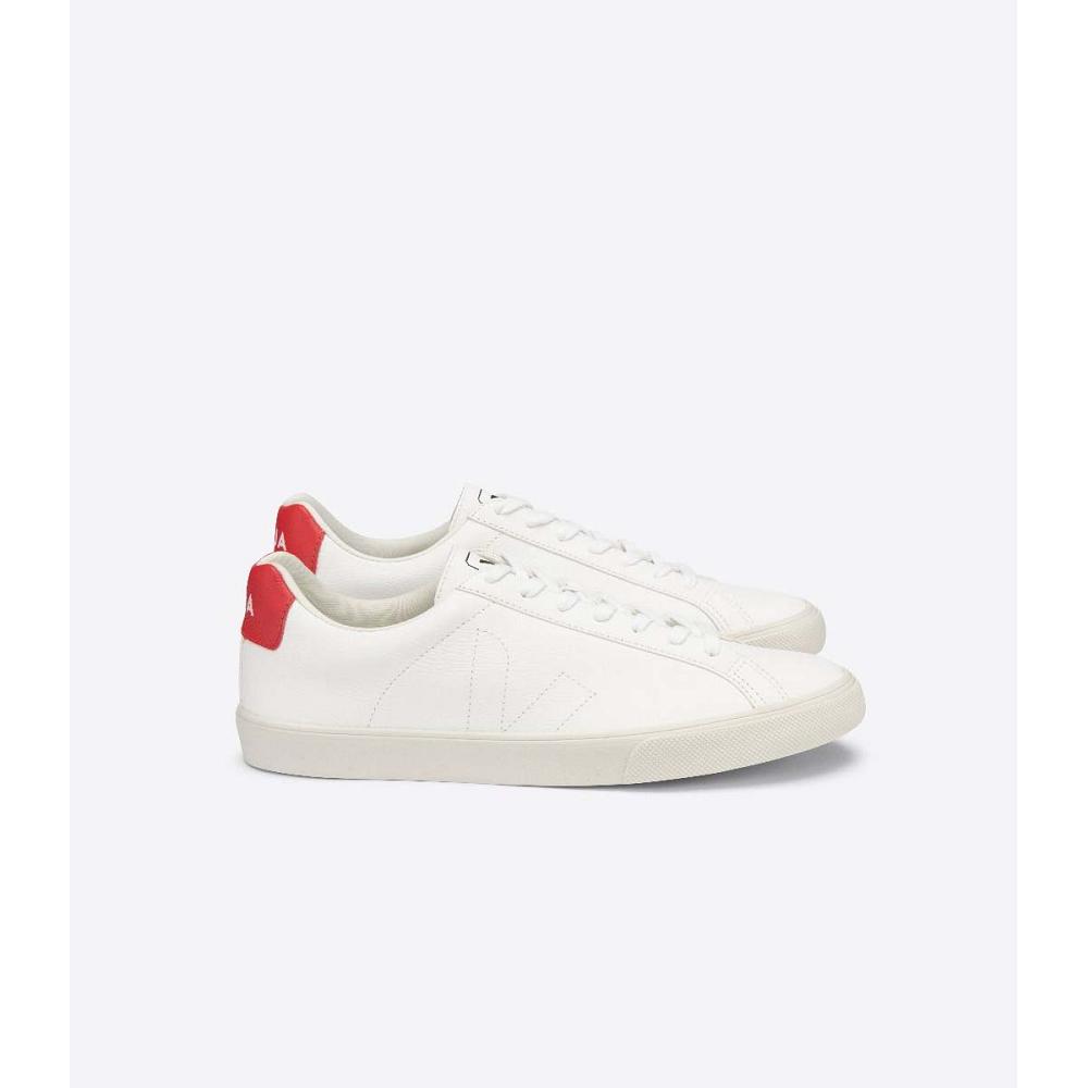 White/Red Women\'s Veja ESPLAR CHROMEFREE Sneakers | AU 616XYU